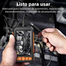 Endoscopio 1080P HD con luz LED y batería de 2500mAh, ideal para inspección de componentes electrónicos, reparación de automóviles y aire acondicionado, visión precisa y detallada - Longitud de 10 metros - Ver 2