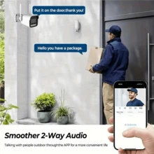 1个2.4GHz WiFi室内云台监控摄像头，1080P高清智能安防摄像头，支持双向语音通话、闭路电视监控、移动侦测报警、彩色夜视、移动侦测、智能遥控，适用于家庭使用 - 多色A - 查看 2