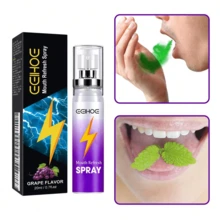 Spray Bucal Frescor | Elimina Olores Bucales Extracción de Plantas Naturales Portátil - Uvas - Ver 8