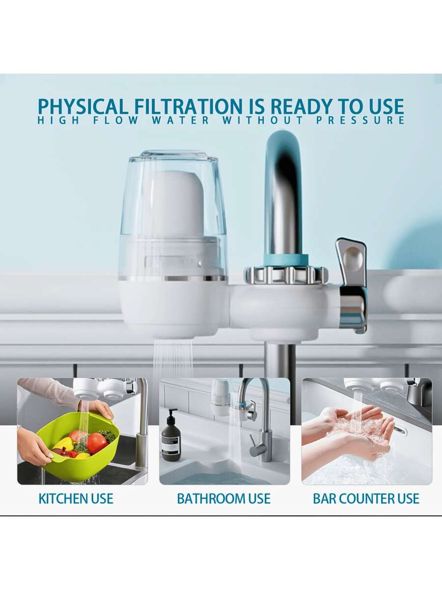 320-Gallon Faucet-Style Water Purification System - Stainless Steel Drinking Water Filter, With A Direct Connection System To The Faucet (No Need For An External Water Tank, UV Light, Or Filter Element) - Suitable For Various Types Of Water Sinks Worldwide - Multicolor - View 1