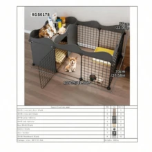 Small Dog Fence, Indoor Home Use, 1 Room 1 Bathroom, Pet Barrier, Dog Kennel With Toilet Area, Anti-Escape Dog Cage - Multicolor - View 5