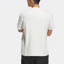 Adidas 阿迪达斯迷彩Logo印花短袖休闲T恤 - 白色 - 查看 3