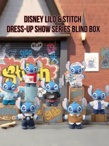 Lilo & Stitch Dress-Up Show Series Blind Box , 6 Regular Styles + 1 Hidden Chase, Multiple Styled Poses with Vivid Expressions & Accessories, Sweet Style & Niche Aesthetic Fresh Bright Whimsical Cute, Perfect for Collectors, Children, Students, Teen & Young Women. - 彩色 - 查看 2