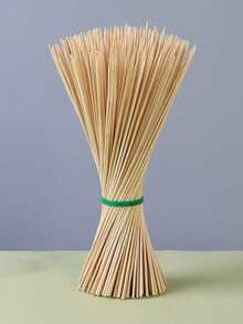 200pcs/100pcs/300pcs(+/-5pcs) Outdoor Camping BBQ Skewers, Meat/Food/Flower Bamboo Sticks, 30CM - 3mm*30cm Bold - View 7