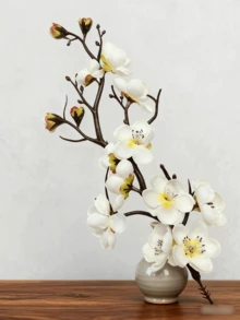 1pc Cute Pink/White Bow Vase, Decorative Vase, Suitable For Dining Table, Home/Living Room Decor