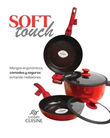 Batería de Cocina de Cerámica Atenas - KUCHE 10 pz  Antiadherente Premium | Cocina Saludable | Incluye Tapa de Cristal Irrompible Gratis | Agarraderas de Silicona | Apta para Estufas de Gas, Eléctrica e Inducción | Alta Calidad y Durabilidad - Rojo - Ver 8