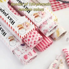 50pcs/Pack Wax Paper, Burger & Sandwich Wrapping Paper, Suitable For Baking, Snacks, Takeout Packaging - Multicolor - View 12