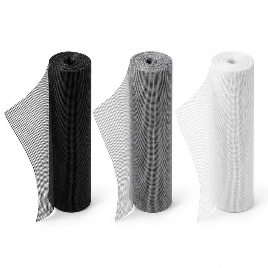 加厚加固蚊帐，可自行安装，防尘，防蚊，透气，适用于卧室、阳台和窗户。 - 淺灰色 - 查看 1