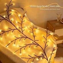 LED Vine Lights USB Powered, Artificial Willow Branch Lights With Remote & 8 Modes, Flexible Hanging Decor For Bedroom Wall, Living Room, Home Aesthetic With Clips & Stickers Included - 160cm / 5,25ft (72 đèn LED) - Xem 5