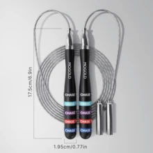 1套 MOGOLD 加重燃脂健身跳绳，有氧运动速度钢丝绳 - 彩色 - 查看 8