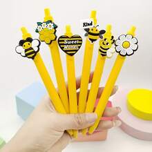 Bộ 10 bút bi bấm hình ong thu thập mật ong, mực đen, bút máy bấm nút, thích hợp làm quà tặng tiệc tùng, đồ dùng học tập và văn phòng phẩm, kiểu dáng ngẫu nhiên. - màu đen - Xem 4