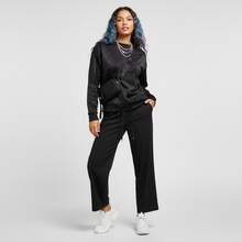 Adidas Originals Trefoil Mock Sweat Sports Pullover Splicing Sweatshirt CG Women's - Black - View 1