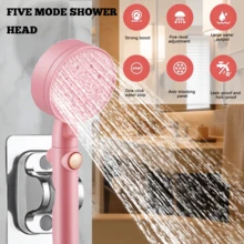 1 Set High Pressure Handheld Shower Head, 5 Adjustable Spray Modes, Shower Hose, Shower Bracket, Bathroom Shower Head, Shower, Bathroom Handheld Shower Head, Bathroom Accessories, Enjoy Luxurious Bathing Experience - Multicolor - View 9