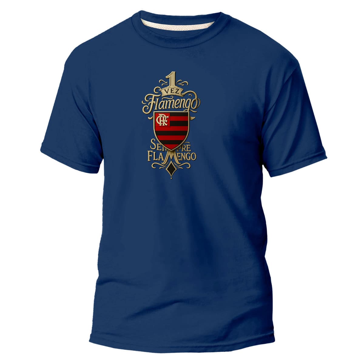 Flamengo Football Club T-Shirt, Men's Black Flamengo Shirt, 100% Premium Cotton, Fan, Casual Streetwear - 藏蓝色 - 查看 1