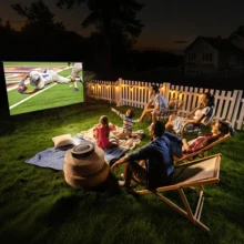 XBJ 72/100 Inch Portable Projector Screen With Stand,Lightweight Quick Setup Foldable Outdoor Projection Screen,16:9 4K Ultra HD Front & Rear Pantalla Para Proyector, For Home Theater, Backyard Movies, Office, School And Camping Use - 100寸 - 查看 7