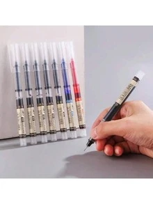 0.5毫米高容量黑色圆珠笔，书写流畅，适用于学生、考试和办公用途