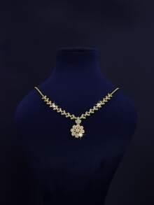 5pcs 18K Gold Plated Luxury Royal Style Multilayer Sunflower Design Bridal Wedding Jewelry Set, Handset White Cubic Zirconia, Including Necklace, Bracelet, Earrings, Ring, Suitable For Daily Wear And Wedding Ceremony, Wedding Anniversary Gift - Sunflower Bridal Set - View 4