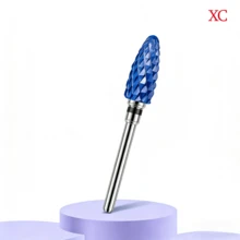 1个或5个陶瓷指甲打磨钻头，用于快速去除指甲油凝胶，适用于家庭美甲沙龙和美甲师 - 藍色 - 查看 9