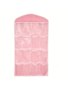 16口袋门后悬挂式收纳袋，透明口袋，可作鞋架使用，适用于卧室、客厅、衣柜等墙面，适合收纳小物件和衣物，带挂钩的可折叠悬挂式收纳袋 - 彩色 - 查看 15