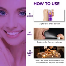 Spray Bucal Frescor | Elimina Olores Bucales Extracción de Plantas Naturales Portátil - Uvas - Ver 7