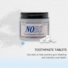 Solid Toothpaste Nobs Without The BS Tablets Flavors Teeth Breath Mouthwash Smoke Remove Bad Whitening Fresh Charcoal Stains,Teeth Whitener - 白色 - 查看 8