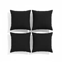 Decorative Pillow Cover Set 50cm Premium Micropercal - Black - View 3
