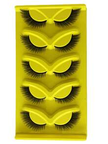 5对狐狸睫毛，自然外观，仿猫毛睫毛，天使翅膀睫毛，延长型假睫毛，3D浓密假睫毛 - 狐狸眼睫毛 - 查看 3