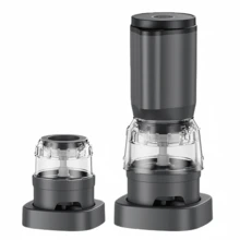 电动盐和胡椒研磨器套装，USB充电，自动研磨，粗细可调，单手操作，适合厨房使用 - 彩色 - 查看 14