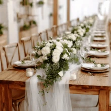 1 pezzo Tessuto di tulle bianco fai-da-te, adatto per velo da sposa, zanzariera, cucito, sfondo fotografico, decorazione matrimonio, festa, compleanno, decorazione per la casa, uso esterno - Bianco - Visualizzare 9