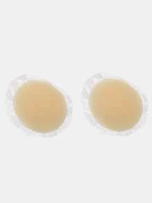 2 Pairs Of Women's 8CM Solid Silicone Nipple Covers + Premium Packaging - Reusable Silicone Nipple Covers, Invisible And Seamless, Do Not Show Through Clothing, Petal-Shaped Design, Suitable For Strapless Bras