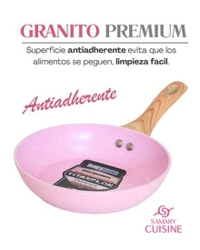 samary cuisine Batería de Cocina de Cerámica Roca Volcánica - SWIDKOTCH 11 pz Batería de Cocina de Cerámica Antiadherente Premium | Cocina Saludable | Incluye Tapa de Cristal Irrompible Gratis | Agarraderas de Silicona | Apta para Estufas de Gas, Eléctrica e Inducción | Alta Calidad y Durabilidad - Rosa - Ver 6