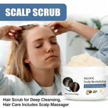 迷迭香薄荷头皮磨砂膏，配有头皮按摩器，深层清洁头发，滋润滋养，保湿柔顺干燥秀发|滋养成分|物理去角质|清爽头皮护理 - 頭皮磨砂膏 - 查看 3