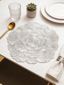 1-6 tấm lót bàn tròn bằng nhựa PVC màu vàng đồng, họa tiết hoa tối giản, có thể giặt, dễ lau chùi, chống trơn trượt, thích hợp trang trí bàn ăn cho các dịp lễ, đám cưới, tiệc tùng. - Nhiều màu - Xem 10