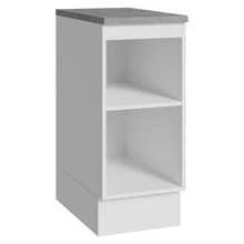 Gabinete Bajo Cocina Madesa Vik 35cm Con Encimera BG - Blanco y Gris - Ver 10