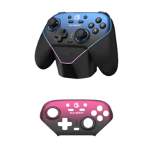 GAMESIR Superstar 无线控制器，蓝牙 2.4G 双模，兼容 Switch、PC、Steam，霍尔效应摇杆，机械按键，六轴精准体感控制，1000Hz 电竞级轮询率，针对动作游戏优化，蓝色 + 充电底座 - 藍色+充電底座 - 查看 4
