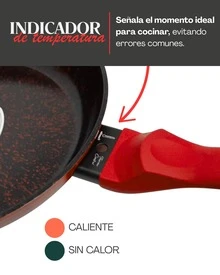 Batería de Cocina de Cerámica Atenas - KUCHE 10 pz  Antiadherente Premium | Cocina Saludable | Incluye Tapa de Cristal Irrompible Gratis | Agarraderas de Silicona | Apta para Estufas de Gas, Eléctrica e Inducción | Alta Calidad y Durabilidad - Rojo - Ver 7