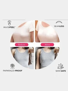 2 Pairs Of Women's 8CM Solid Silicone Nipple Covers + Premium Packaging - Reusable Silicone Nipple Covers, Invisible And Seamless, Do Not Show Through Clothing, Petal-Shaped Design, Suitable For Strapless Bras