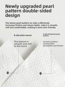 80pcs/160pcs Disposable Thickened Facial Cleansing Wipes, Pullout Design, Durable & Tear-Resistant, Strong Absorbency, Makeup Remover Cloths, Reusable, Super Absorbent, Suitable For Wet Or Dry Use, No Fiber Residue, Portable & Convenient For Dry Skin, Essential For Skincare & Makeup Removal, Suitable For Sensitive Skin - White - View 5