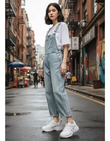 Tenis deportivos chunky unisex con plataforma ligera – Blanco / Negro - Blanco - Ver 3