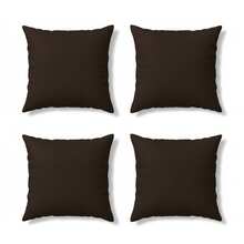 Decorative Pillow Cover Set 50cm Premium Micropercal - Rust Brown - View 3