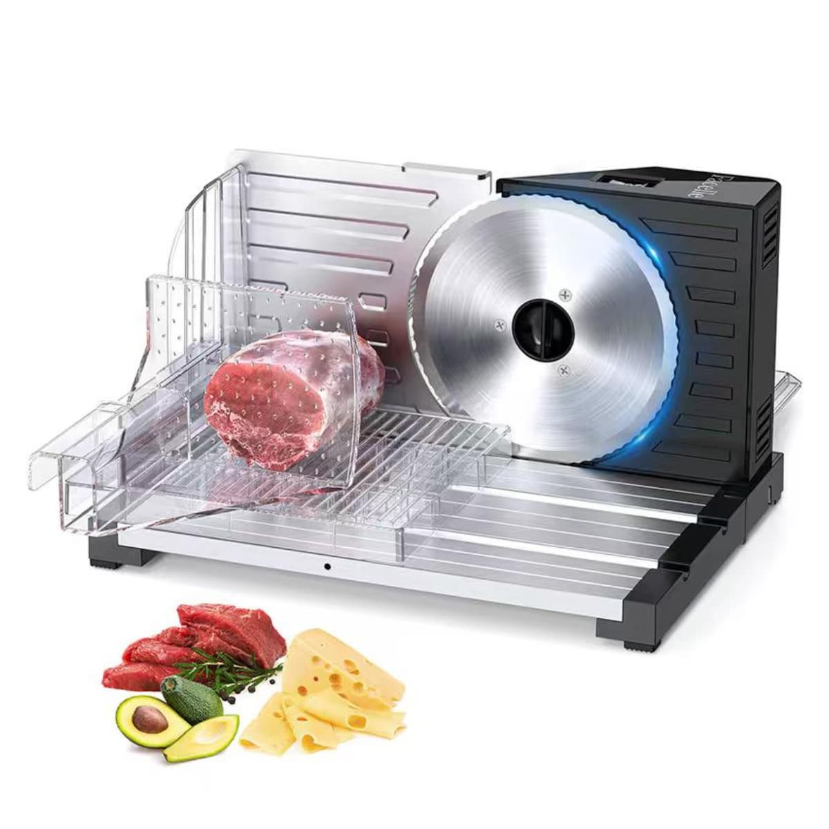 Máquina de Fatiar e Cortar Frios Elétrica Compacta para Carnes e Queijos - Entrada do Brasil (220V) - Visão 1