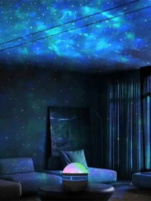 1个USB插头夜灯，装饰台灯设计，星空灯，极光投影灯，室内夜灯，派对和餐厅照明，墙面装饰，天花板投影灯，卧室装饰，游戏礼物，派对装饰，无需电池，汽车装饰，无激光 - 多色光 - 查看 4
