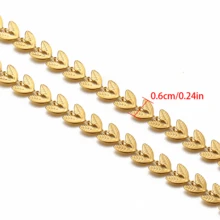 1m Stainless Steel Chain With Leaf Pattern Design, Suitable For DIY Women Jewelry Making Of Necklaces, Bracelets, Anklets, Bulk Supply - Chain - View 4