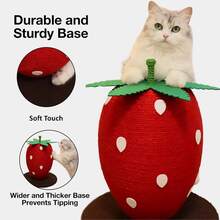 Fruit Shaped Cardboard Cat Scratching Board, Indoor Cat Scratch Pad Toy, No Assembly Required, Scratching Rope - 34*34*36CM / 13.3*13.3*14.1IN - View 3