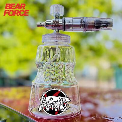 BEAR FORCE 1个熊力牌高压清洗机泡沫炮泡沫发生器雪泡喷枪1升，带1/4英寸快速接头，适用于高压清洗机水枪