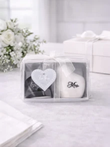 2pcs/Set Heart-Shaped Ceramic Salt And Pepper Shaker Set, Textured Glaze Finish, Gift Box Packaging, Suitable For Kitchen Gifts - Black - View 8