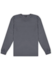 Men's Long-Sleeve T-Shirt, 100% Cotton, Basic, Comfortable, Soft Touch, Breathable, Casual, Lightweight. - Xám - Xem 5