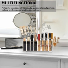 1个12/18格亚克力口红架，口红收纳盒，唇彩收纳盒和化妆品展示架，抽屉、梳妆台、浴室等场所的理想收纳方案，房间装饰，化妆包 - 彩色 - 查看 7