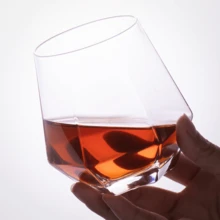 2/6/12件套六角形威士忌酒杯，可重复使用且经久耐用，保温鸡尾酒杯，适用于酒吧和家庭使用，仅限手洗，多用途设计，无图案 - 透明 - 查看 6