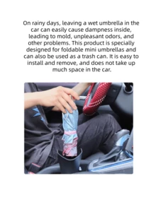 Car Umbrella Storage Bucket Multifunctional Storage Bucket, Not Only Allows You To Put Wet Umbrellas In Rainy And Snowy Days, But Also Can Be Used As Storage Bucket Or Trash Can At Ordinary Times, Which Is A Good Small Object To Put In The Car. - Multicolor - View 6
